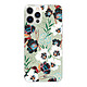 LaCoqueFrançaise Coque iPhone 12/12 Pro 360 intégrale transparente Motif Fleurs vert d'eau Tendance Coque iPhone 12/12 Pro 360 intégrale transparente Fleurs vert d'eau Tendance