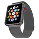 Avizar Bracelet Apple Watch 42 et 44 mm Acier inoxydable - Gris sidéral Bracelet Milanais Apple Watch 42/44 mm