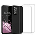 Acheter Evetane Coque Redmi Note 11 Silicone liquide Noire + 2 Vitres en Verre trempe Protection ecran Antichocs