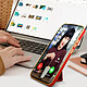 Avis Avizar Coque pour Samsung Galaxy S22 Plus Silicone flashy Béquille pliable Système magnétique rouge