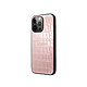 Guess Coque pour Apple iPhone 13 Pro PU Croco Rose Coque conçue sur mesure pour Apple iPhone 13 Pro