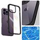 Spigen SGP Coque Spigen iPhone 14 Pro Max Dos Transparent Contour Noir mat Antichoc Série Ultra Hybrid pas cher