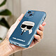 Avis Karl Lagerfeld Coque paillettes  pour iPhone 13 Mini avec Icone Karl Transparent