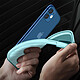 Avizar Coque iPhone 12 / 12 Pro Protection Finition striée Cache caméra coulissant bleu pas cher