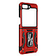 Avizar Coque Bague pour Samsung Galaxy Z Flip 5 Antichoc Série ArmoRing Bump  Rouge Coque bi-matière rouge, série ArmoRing Bump, réalisée spécialement pour votre Samsung Galaxy Z Flip 5