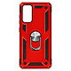 Avizar Coque Samsung Galaxy S20 FE Antichoc Bi-matière Bague Support Vidéo rouge - Coque de protection spécialement conçue pour Samsung Galaxy S20 FE.