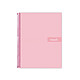 LIDERPAPEL Cahier spirale crafty A4 240p 90g quadrillé 5x5mm microperforé 4 trous - Rose Cahier