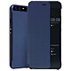 Avizar Etui Huawei P10 Housse Protection Smart View Bleu nuit Fenêtre de Visualisation - Étui Folio à fenêtre de visualisation verticale