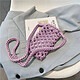 Avis Avizar Sac Bandoulière pour Smartphone en Crochet Tressé  Violet