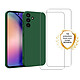 Evetane Coque Samsung Galaxy A54 Silicone liquide Vert Foret + 2 Vitres en Verre trempé Protection écran Antichocs Coque Samsung Galaxy A54 Silicone liquide Vert Foret + 2 Vitres en Verre trempé Protection écran Antichocs