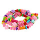 Avizar Bijou Téléphone Bracelet Perles et Roses 110cm Collection Summer Multicolore Collier de téléphone original façon Homemade, de la collection Summer