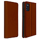 Avizar Étui Samsung Galaxy A41 Folio Cuir Véritable Porte-carte Support Vidéo Marron - Housse de protection conçue pour Samsung Galaxy A41