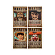 One Piece - Pack 4 aimants Wanted Pack de 4 aimants One Piece Wanted.