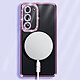 Avizar Coque Diamant pour Samsung Galaxy S23 MagSafe Contour Strass Violet pas cher