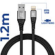 Acheter Blue Star Câble USB vers Lightning 2.4A Charge Synchronisation Nylon Tressé 1.2m Noir