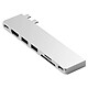 Satechi Hub Macbook Pro Hub Slim Argent, USB USB-C HDMI 4K Lecteur carte Hub USB Argent