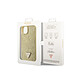 Avis Guess Coque pour Apple iPhone 15 Triangle Diamond Dorée