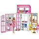 Mattel Coffret Maison de Poupée à 2 niveaux avec Poupée Barbie et Accessoires Multicolore Les enfants sont invités à emménager dans cette maison de Barbie offrant un espace de jeu à 360 degrés avec 2 niveaux, 4 zones de jeu et de nombreux accessoires