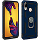 Avizar Coque Huawei P20 Lite Bi matières Bague Support Vidéo bleu nuit - Coque de protection spécialement conçue pour le Huawei P20 Lite, Bleu Nuit