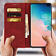 Acheter Avizar Housse Galaxy S10 Plus Etui Folio Rangement carte Fonction support Rouge