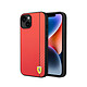 Ferrari Coque pour iPhone 14 Plus Design Élégant Effet Carbone Rouge / Noir - Cette coque FERRARI a été conçue à partir de TPU et de polycarbonate pour apporter souplesse et protection à votre iPhone 14 Plus