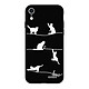 Evetane Coque iPhone Xr Silicone Liquide Douce noir Chat Lignes Coque iPhone Xr Silicone Liquide Douce noir Chat Lignes