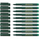 FABER-CASTELL Feutre Extra-fin FINEPEN 1511 Pointe 0,4 mm Vert x 10 Feutre à pointe fine