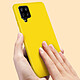 Avizar Coque Samsung Galaxy A42 5G Silicone Gel Souple Finition Soft Touch Jaune pas cher