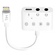 Avizar Adaptateur Audio/Charge Lightning vers Lightning et Double Jack 3.5mm 12cm Blanc - Adaptateur dédié pour les appareils dotés d'une connectique Lightning, modèle HL-104