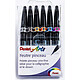 PENTEL Pochette de 6 Feutres pinceau Brush Sign Rose, Bleu Ciel, Orange, Marron, Ocre, Gris Crayon feutre