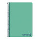 LIDERPAPEL Cahier spirale A7 micro wonder 200 pages 90g quadrillé 5x5mm 4 bandes - Vert Cahier