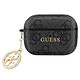 Guess Coque pour AirPods Pro 2 avec Charm Design Élégant Noir - Coque haut de gamme 4G Script de Guess, protection élégante et luxueuse pour vos AirPods Pro 2