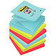 POST-IT Lot de 6 Bloc-notes adhésifs Super Sticky Z-Notes 76 x 76 mm Miami Notes repositionnable