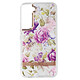 Avizar Coque Samsung Galaxy S22 Dos Rigide Contour Souple Design Fleurs Violettes Coque spécialement conçu pour le Samsung Galaxy S22