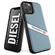 Diesel Coque pour iPhone 12 et 12 Pro Anti-chutes 1.5m Revêtement Jean Dénim Bleu pas cher