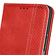 Avizar Étui pour Honor 90 Lite Portefeuille Motif Croisillon CrossWeave Wallet rouge pas cher