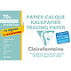 CLAIREFONTAINE Pochette papier calque 21x29.7cm 70g 12 + 3 gratuites Papier calque