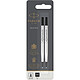 PARKER Lot de 2 recharges Quink pour stylo roller pointe moyenne 0,7 mm Noir Recharge pour stylo roller