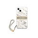 Guess Coque pour Apple iPhone 13 Mini Marble Strap Gris Coque conçue sur mesure pour Apple iPhone 13 Mini