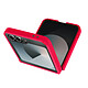 Avizar Coque pour Samsung Galaxy Z Flip 6 Bague Métallique Support Vidéo Rouge pas cher