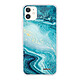 Evetane Coque iPhone 11 360 intégrale transparente Motif Bleu Nacré Marbre Tendance Coque iPhone 11 360 intégrale transparente Bleu Nacré Marbre Tendance