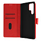 Avizar Housse pour Samsung Galaxy S22 Ultra Clapet Portefeuille Fonction Support Rouge Etui folio Rouge en Eco-cuir, Galaxy S22 Ultra