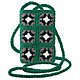 Avizar Sac Bandoulière pour Smartphone Tissé Motif Carreau  Vert Sac bandoulière conçu pour répondre à vos besoins du quotidien