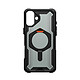 UAG Coque pour iPhone 16 Plus Compatible MagSafe Fonction Stand Série Plasma XTE Noir transparent Cette coque MagSafe noire orange UAG Plasma XTE pour iPhone 16 Plus est un mélange de design de pointe et de protection inébranlable