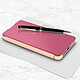 Avis Avizar Housse pour Samsung Galaxy S21 Ultra Clapet translucide Design Miroir Support Vidéo Rose gold