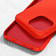 Avizar Coque pour iPhone 15 Pro Max Silicone Premium Semi rigide Finition Mate Douce  Rouge pas cher