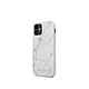 Guess Coque pour Apple iPhone 12 Mini Marble Blanc Coque conçue sur mesure pour Apple iPhone 12 Mini