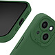 Avizar Coque pour iPhone 15 Silicone Mat Protection Caméra Vert pas cher