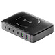 4smarts Station de charge GaN 100W, Dock Induction + 4x USB-C + 2x USB Noir 7 en 1 : chargez tous vos appareils favoris en un seul endroit grâce à cette station universelle 4smarts