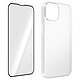 Avizar Coque pour iPhone 14 Plus Silicone Souple et Film Verre Trempé 9H  transparent contour noir Pack de protection intégrale 360° spécialement conçu pour iPhone 14 Plus